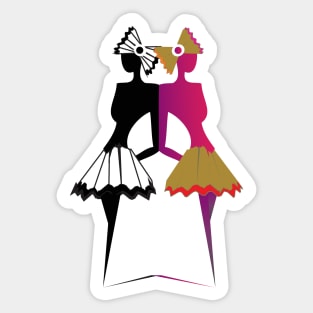 The Twin Ballerinas Sticker